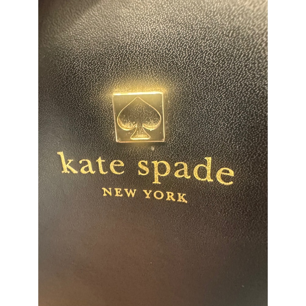 Kate Spade New York Black Leather Tote Bag Handbag Purse Womens - Picture 6 of 6